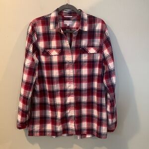 Craghoppers Lightweight Red Plaid Button Down Long Sleeve Shirt Women’s XL 12